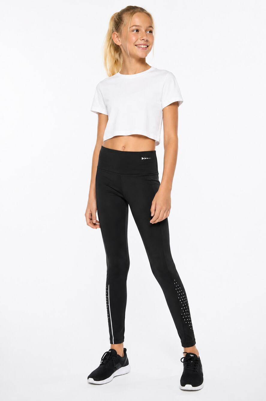 2/$15 Zara Girls Activewear Leggings Black White Size 10